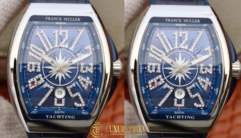 Đồng hồ Franck Muller Yachting Blue Dial Super Fake
