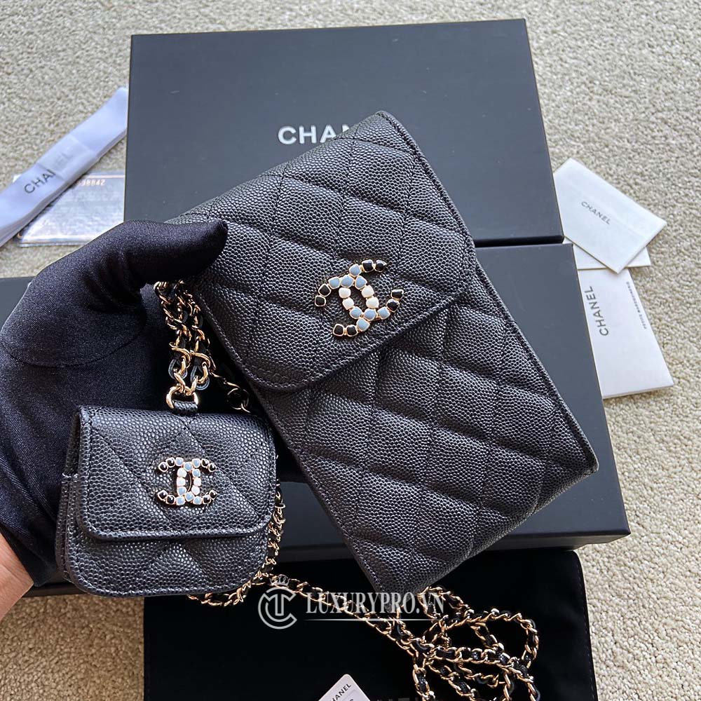 Túi xách Chanel nữ màu đen fake 11 hàng hiệu