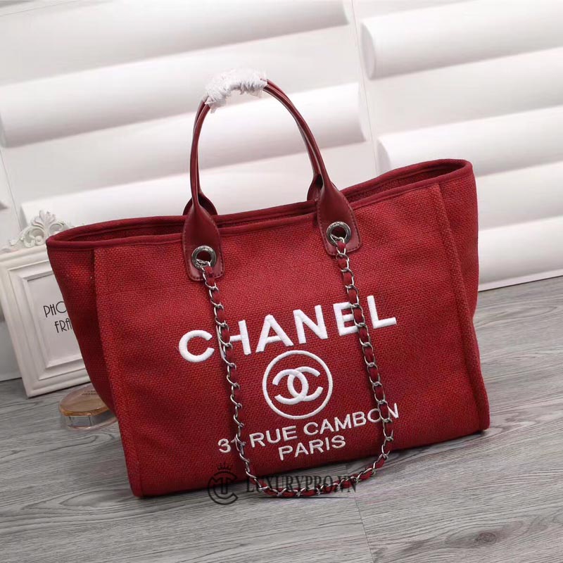 Túi xách tay Chanel nữ màu đỏ hàng hiệu replica 1:1 cao cấp