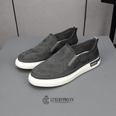 Giày Slip On Gucci Nam Màu Xám Xách Tay Chất Lượng Cao