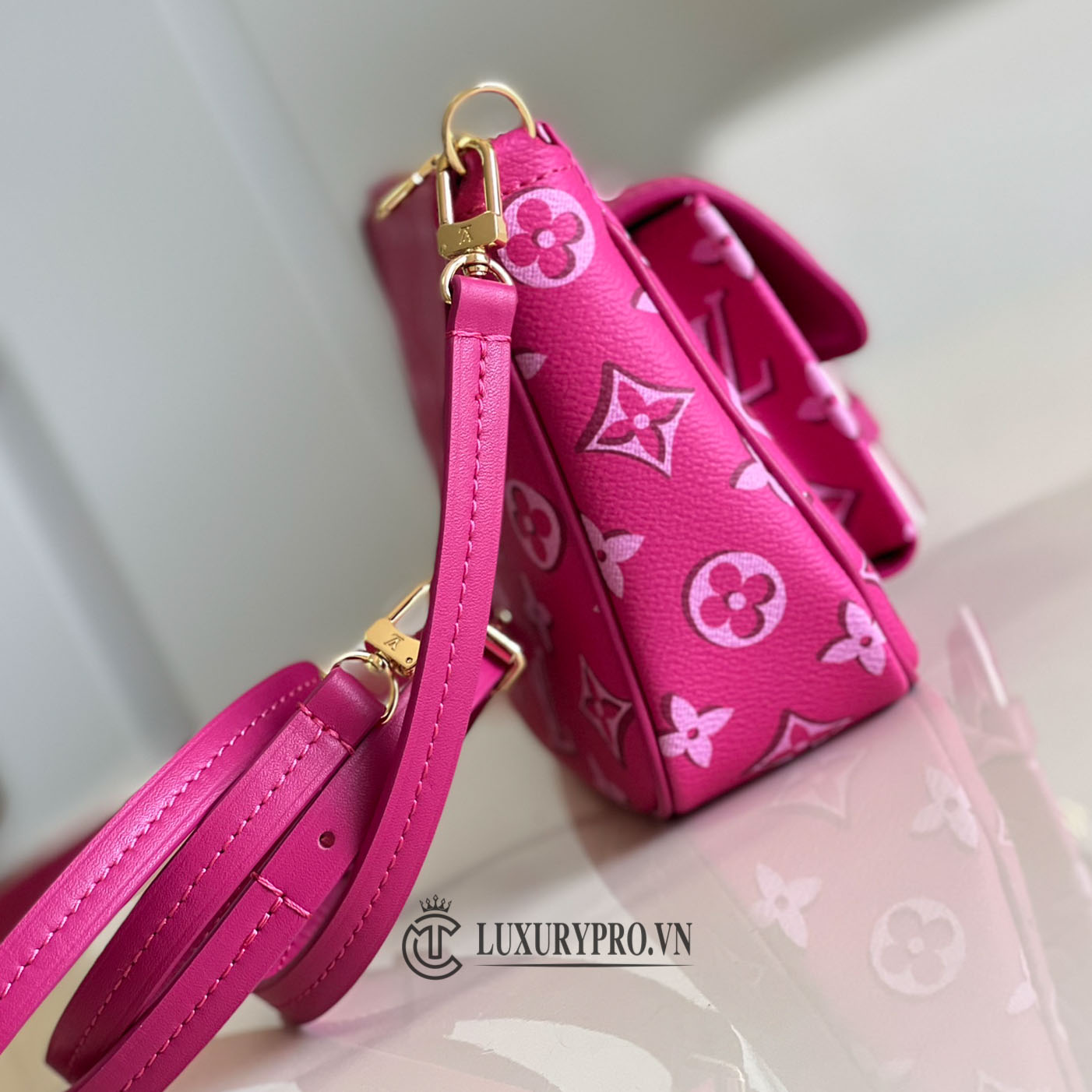 Túi xách LV nữ màu hồng nữ tính phiên bản chất lượng cao luxury