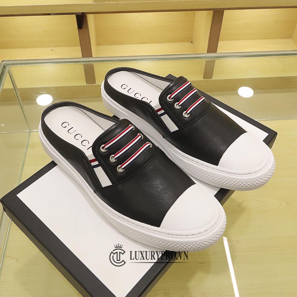 GIÀY THOM BROWNE Logo slip-on canvas trainers